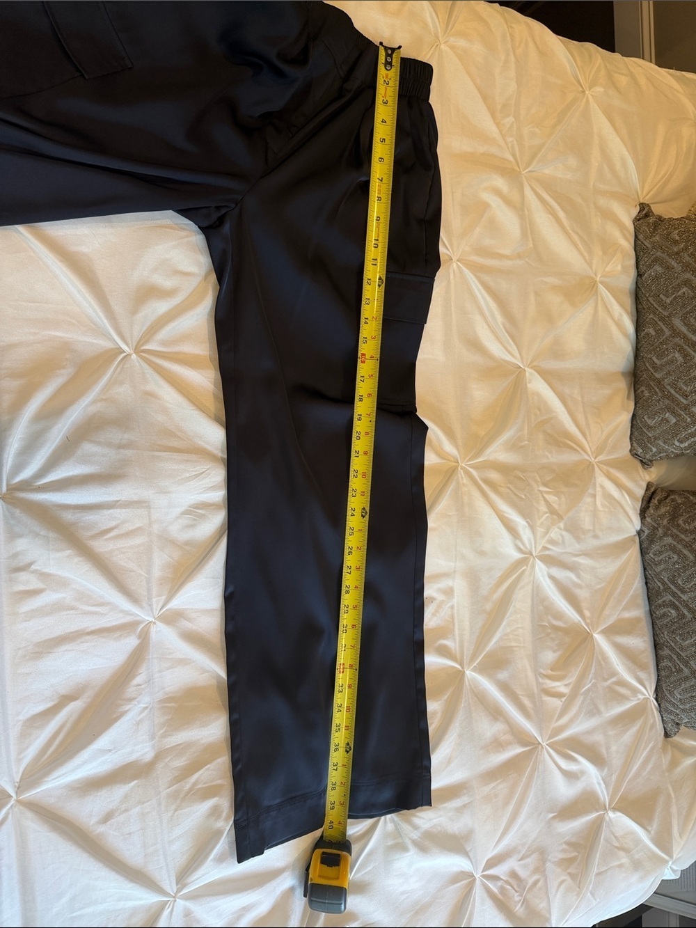 bishop + young Black Wide Leg Cargo Jumpsuit Pants - Picture 9 of 12